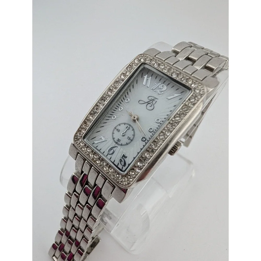 Jaclyn Smith Tank Watch Women 25mm‎ Case MOP Dial 7.5